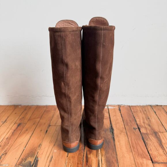 FRATELLI ROSSETTI Chocolate Brown Suede Knee-High Riding Boots - Picture 5 of 13